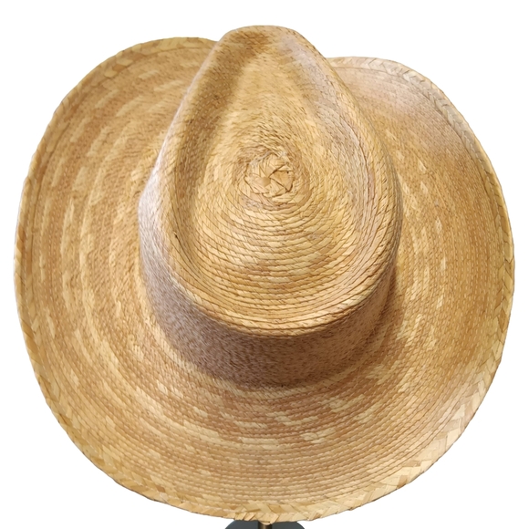 Stylish Reyes Braided Palm Straw Cowboy Hat by Broner - Picture 3 of 5